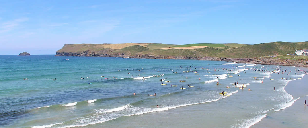 Polzeath - just a 6 minute drive from Tolraggott Farm